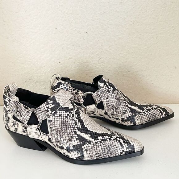 Rag & Bone Westin Harness pointy toe Boots in snakeskin leather. 40/10 New - Picture 15 of 16